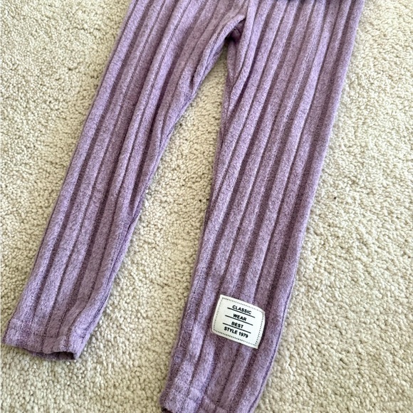 Kids Ribbed Lavender Matching Set - Picture 6 of 8